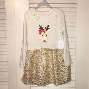 NWT Gigil Reindeer Boutique Girls Dress Size 6